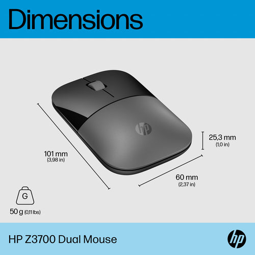 HP Z3700 Dual Silver Mouse HP Z3700 Dual Silver Mouse